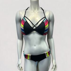 Victoria's Secret PINK Bikini – DD Top & Small Bottom, Criss-Cross T-Back Strap